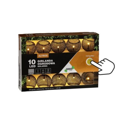 Декоративна гірлянда на сонячній батареї Garden Line 10 LED 1,8 м Теплий-білий - 2 Декоративна гірлянда на сонячній батареї Garden Line 10 LED 1,8 м Теплий-білий SOL3651 фото - 2