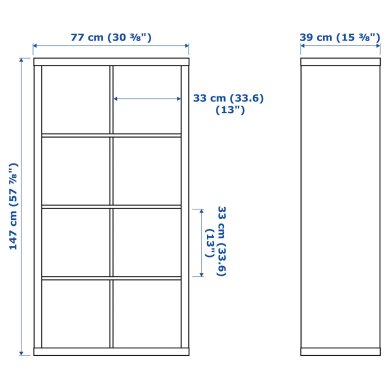 IKEA Стеллаж KALLAX Белый (ИКЕА КАЛЛАКС) 80275887 фото - 10
