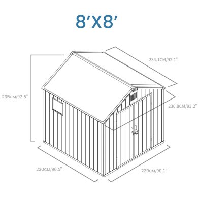 Садовий будиночок Favora GRANITE 8x8 Сірий FG12095G фото - 4