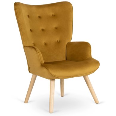 Кресло мягкое с подставкой Mebel Elit LOZANO Welur Горчичный ME.LOZANO/CU/DK/V/FW фото - 3