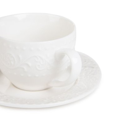 Чашка с блюдцем Homla SYLIA 90 мл Белый - 3 Чашка с блюдцем Homla SYLIA 90 мл Белый 218930 фото - 3