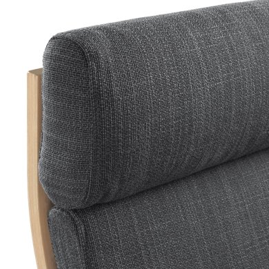 IKEA Кресло-качалка с подставкой POANG Темно-серый (ИКЕА ПОАНГ) 69484255 фото - 6