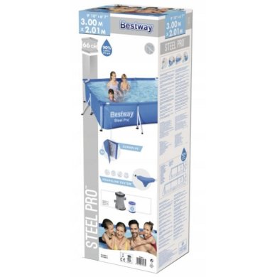 Каркасний басейн Bestway 56411 STEEL PRO 300х201х66 см Синій - 4 Каркасний басейн Bestway 56411 STEEL PRO 300х201х66 см Синій BES56411 фото - 4