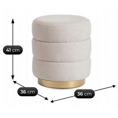 Пуф Mebel Elit AURA Бежевий ME.AURA/BZ/T/PUF фото - 5