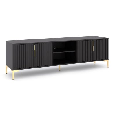 Тумба под ТВ Mebel Elit TORELLO 2 Черный W.FLINN/FL01/CZ/CZMAT/ZL/RTV4D