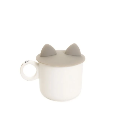 Кружка с крышкой Homla KODI 300 мл | Белый / Серый / Принт 218285 фото - 3