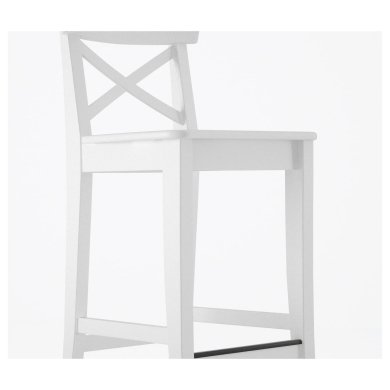Барный стул INGOLF Белый - 2 IKEA Барный стул INGOLF Белый (ИКЕА ИНГОЛЬФ) 10122647 фото - 2