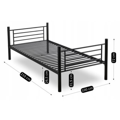 Двухъярусная кровать Mebel Elit RODEZ 90х200 см Черный ME.RODEZ/90/CZ/LOZP фото - 8