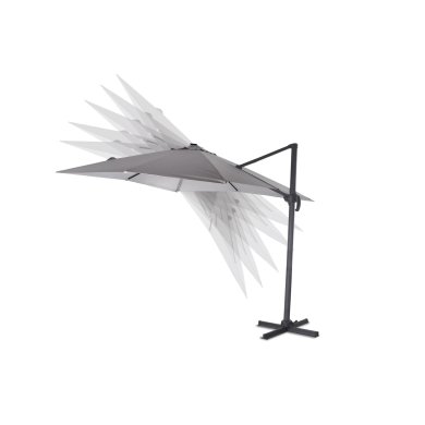 Садовый зонт с чехлом и LED Corciano ROMA 400х300 см Антрацит 5901721057869 фото - 3