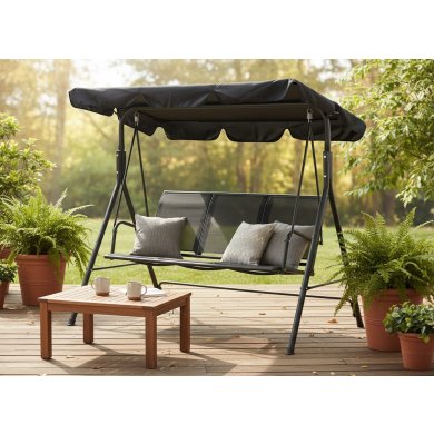 Садовые качели Garden Line 170x110x153 см Черный KRE3118 фото - 7