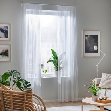 IKEA Тюль HILDRUN 145x300 см 2 шт Білий (ИКЕА HILDRUN) 00386549 фото - 5