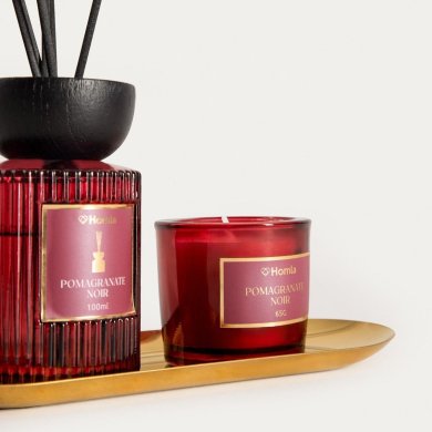 Ароматичний дифузор и свеча Homla DESIRE Pomagranate Noir 100 мл + 65 г Бордовый 241825 фото - 3