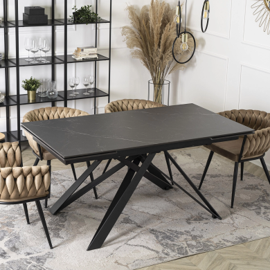 Розкладний обідній стіл Mebel Elit MAXIME Marmur Чорний - 7 Розкладний обідній стіл Mebel Elit MAXIME Marmur Чорний ME.MAXIME/CZ/S фото - 7