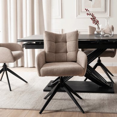 Обеденный стул поворотный Mebel Elit JULY Бежевый ME.JULY/BZ/T/K фото - 6