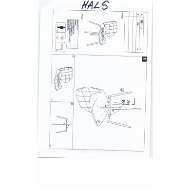 Обеденный стул Signal Hals Серый HALSCSZ фото - 2