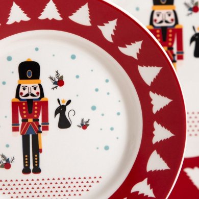 Набір тарілок Homla NUTCRACKER 12 шт Принт 242139 фото - 5
