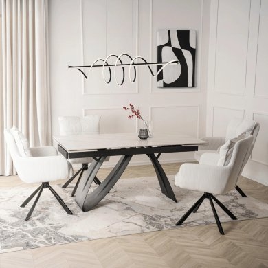 Обеденный стол Mebel Elit DEVON Белый ME.DEVON/B/CZ/S160-220 фото - 7