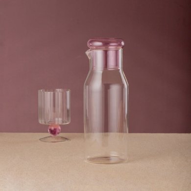 Графін Homla LATTRICE 850 мл Рожевий 241581 фото - 5