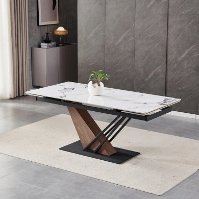 Розкладний обідній стіл Mebel Elit REX BIG Білий - 4 Розкладний обідній стіл Mebel Elit REX BIG Білий ME.REX/B/D/CER/S180-240 фото - 4