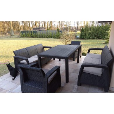 Комплект садових меблів Keter CORFU FIESTA MAX Графіт 22660 фото - 4