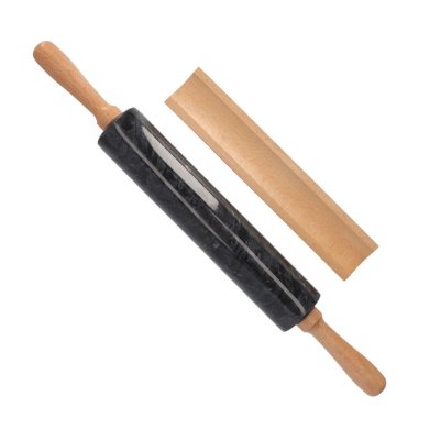 Мармурова качалка для тіста з підставкою Homla MARBLE 45 см Чорний 203423