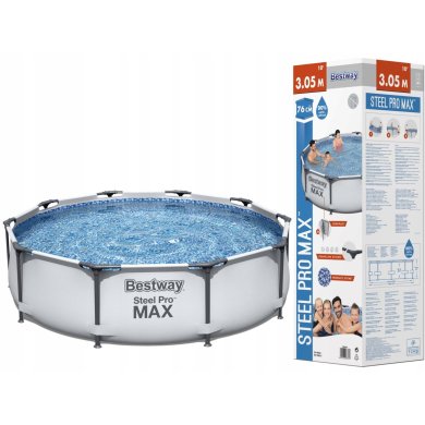 Каркасний басейн Bestway 56406 STEEL PRO MAX 305х76 см Білий BES56406 фото - 4
