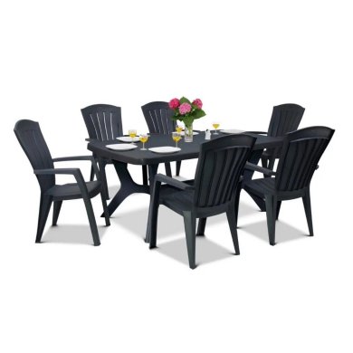 Садовий стілець Keter SANTORINI Графіт 220575 фото - 2