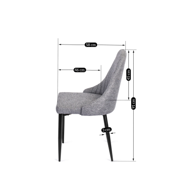 Обеденный стул Mebel Elit BARI Серый ME.BARI2/P/T/K фото - 5