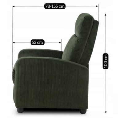 Кресло мягкое раскладное с реклайнером Mebel Elit DANNY Velvet Зеленый ME.DANNY/Z/SZTR/FW фото - 14