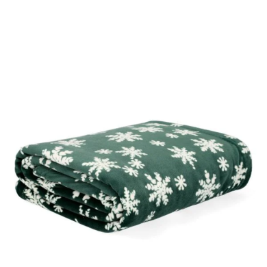 Плед Homla SNOFLOCK 130x170 см Зеленый 201359