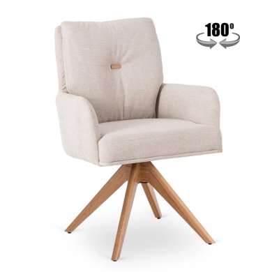 Обеденный стул поворотный Mebel Elit BIANCO Бежевый ME.BIANCO/BZ/T/K