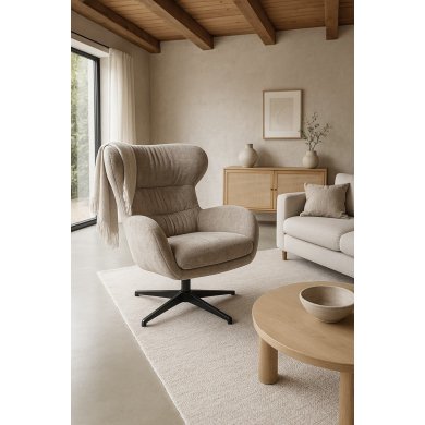 Крісло м'яке поворотне Kontrast LOUIS Бежевий 5.01.84069 фото - 4