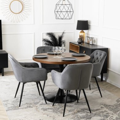 Обідній стілець поворотний Mebel Elit IDA Welur Сірий ME.IDA/P/V/K фото - 6