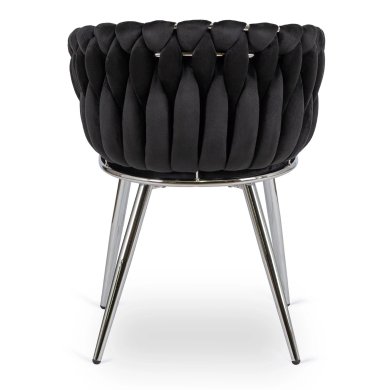 Обідній стілець Mebel Elit SORELLA Welur Чорний ME.SORELLA/CZ/CH/V/K фото - 4