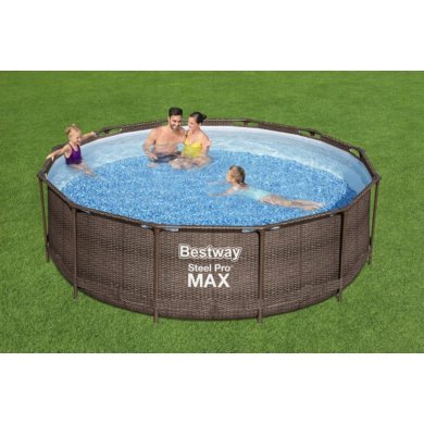 Каркасний бассейн Bestway 56709 STEEL PRO MAX 366x100 см Коричневый BES56709 фото - 4