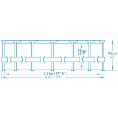 Каркасный бассейн Bestway 56595 STEEL PRO MAX 427х84 см Белый BES56595 фото - 8