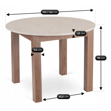 Раскладной обеденный стол Mebel Elit HARRY Травертин W.HARRY/TRAW/ONI/S фото - 7