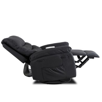 Крісло м'яке розкладне масажне з реклайнером Mebel Elit BRUCE Чорний ME.BRUCE/CZ/E/FW фото - 7