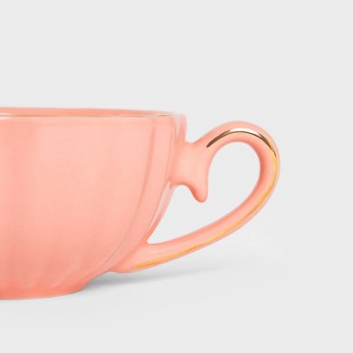 Чашка з блюдцем Homla MINA 200 мл Рожевий 238985 фото - 5