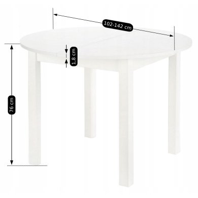 Розкладний обідній стіл Mebel Elit HARRY Білий B.HARRY/B/S фото - 10