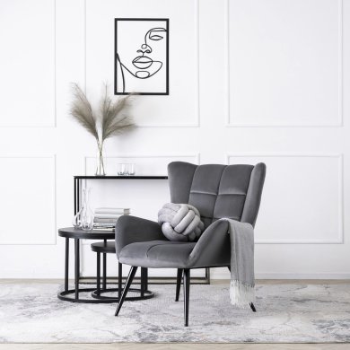 Кресло мягкое Mebel Elit VINCENT Серый ME.VINCENT/P/V/FW фото - 6