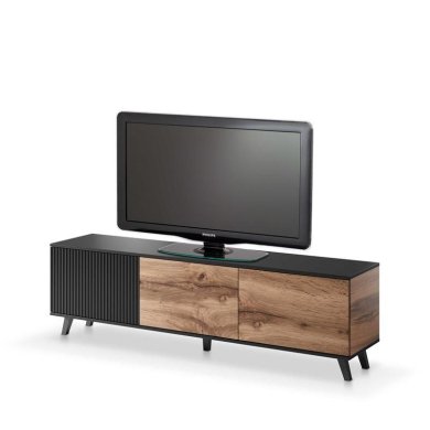 Тумба под ТВ Halmar Random RTV-2 | Дуб вотан / Черный V-PL-RANDOM-RTV-2