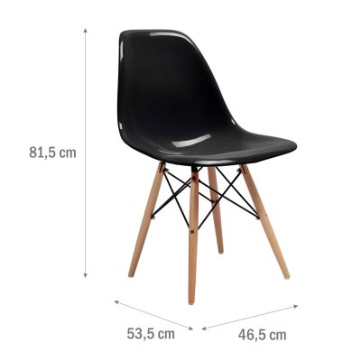 Обеденный стул Meven CAVO DHF ABS Черный - 3 Обеденный стул Meven CAVO DHF ABS Черный MV-130-DAS-CZ-CAVODHF фото - 3