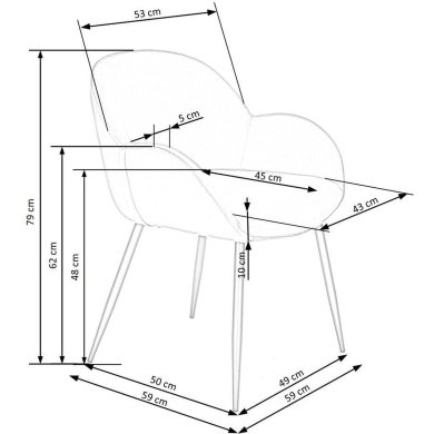 Обеденный стул Halmar K480 Зеленый V-CH-K/480-KR-C.ZIELONY фото - 10