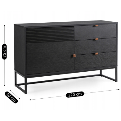 Комод Mebel Elit ISEO Чорний ME.ISEO/CZ/CZ/KOM фото - 5