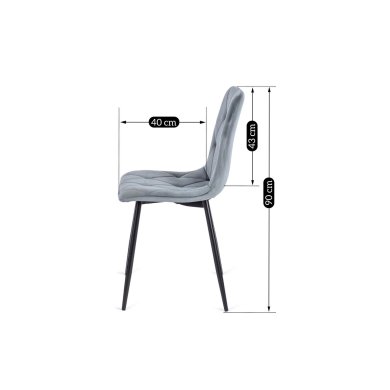 Обідній стілець Mebel Elit ROBIN Welur Сірий ME.ROBIN/P/V/K фото - 10