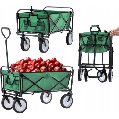 Садовая складная тележка Garden Line 145 л Зеленый WOZ5168