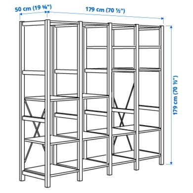 IKEA Стеллаж IVAR Дерево (ИКЕА ИВАР) 99407067 фото - 2