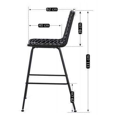 Барний стілець Mebel Elit JERRY Чорний - 15 Барний стілець Mebel Elit JERRY Чорний ME.JERRY/CZ/CZ/RT/H фото - 15
