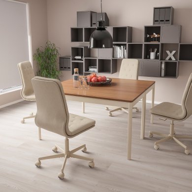 Офисное кресло MULLFJALLET Бежевый - 10 IKEA Офисное кресло MULLFJALLET Бежевый (ИКЕА МЮЛЬФДЖАЛЛЕТ) 00472491 фото - 10